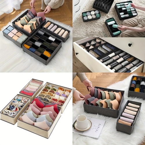 Set de 4 piezas organizador de ropa interior