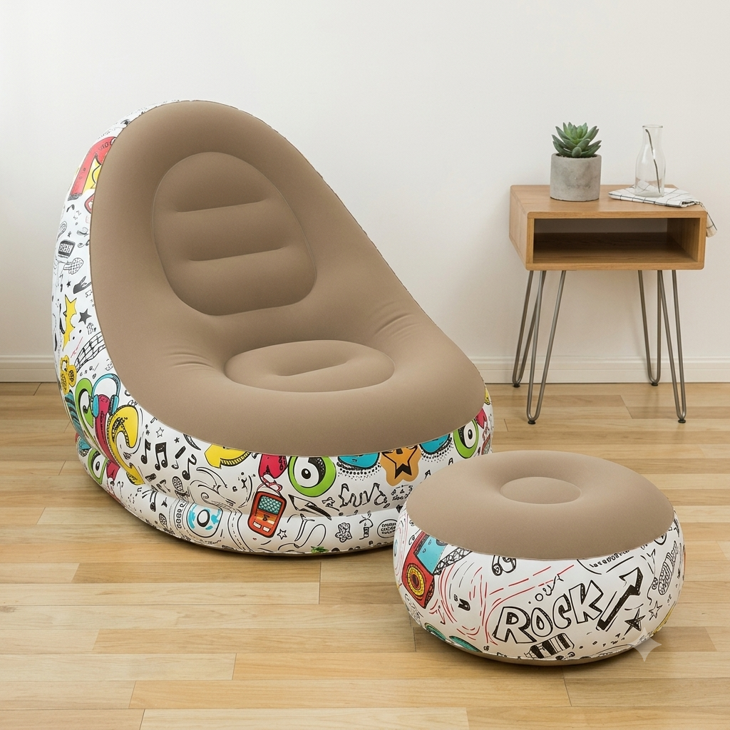 Sillon inflable mas reposa pies