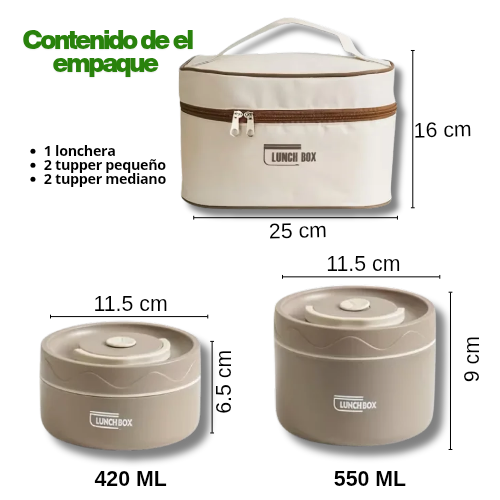 Juego de lonchera térmica