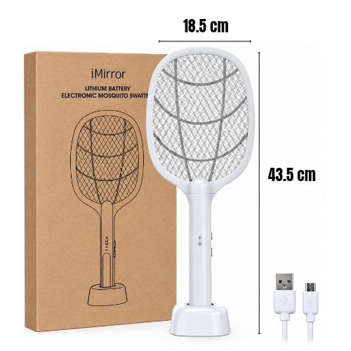 Raqueta electrica de mosquitos 2 en 1