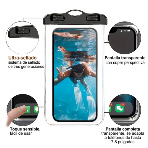 Protector de celular impermeable