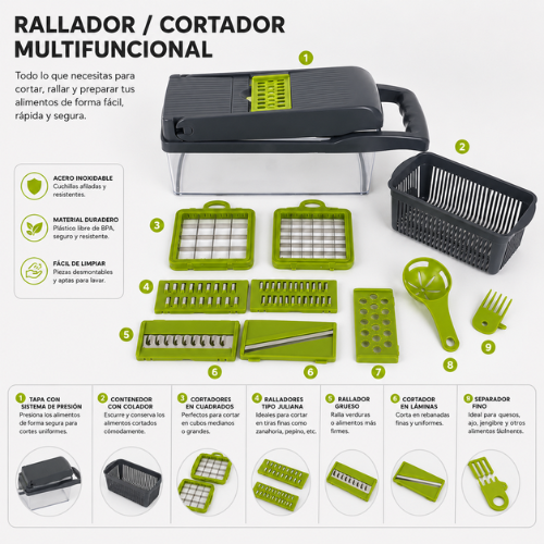 Cortador multifuncional de verduras