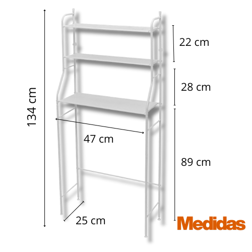 Estante organizador de baño