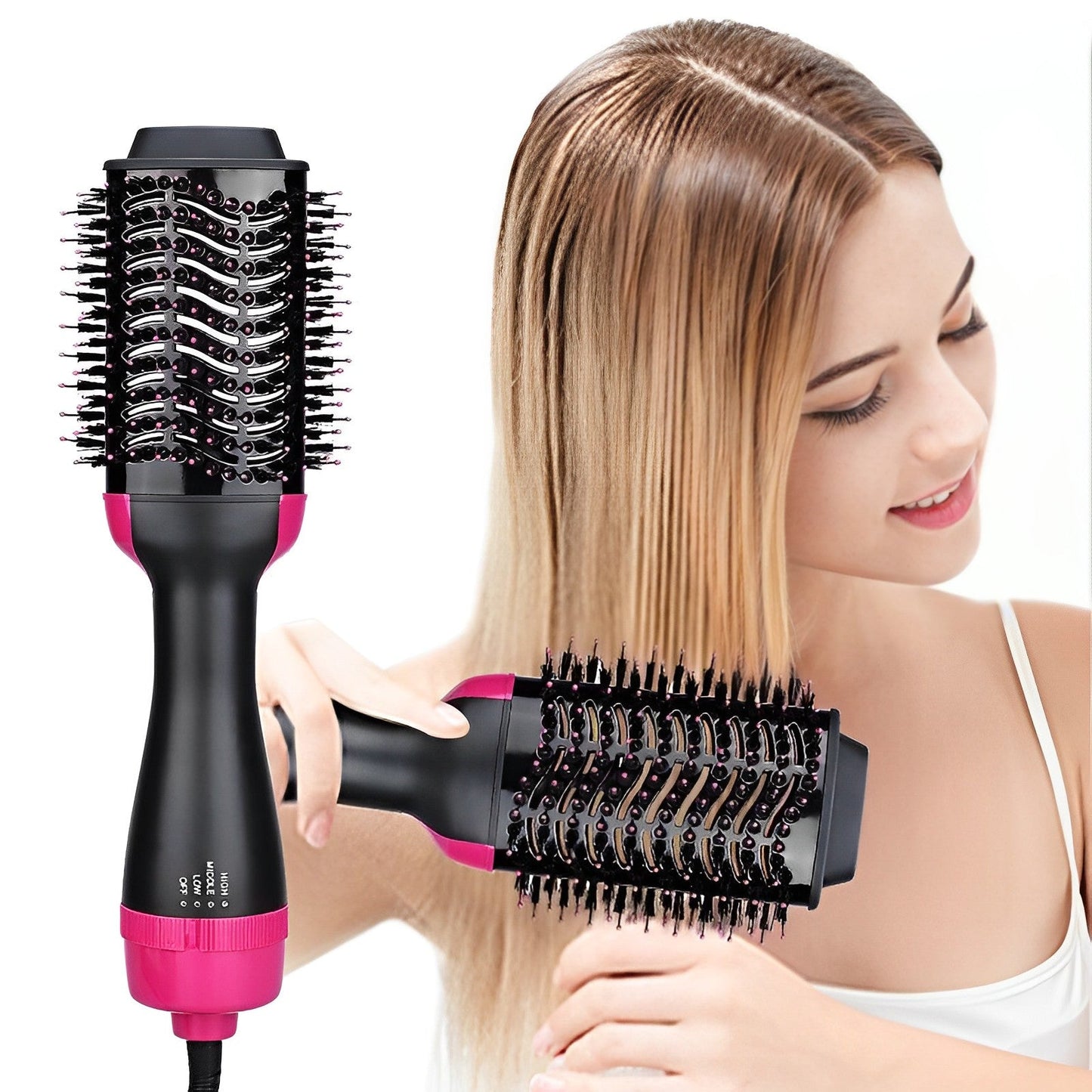 CEPILLO SECADOR ALISADOR DE PELO 3 EN 1